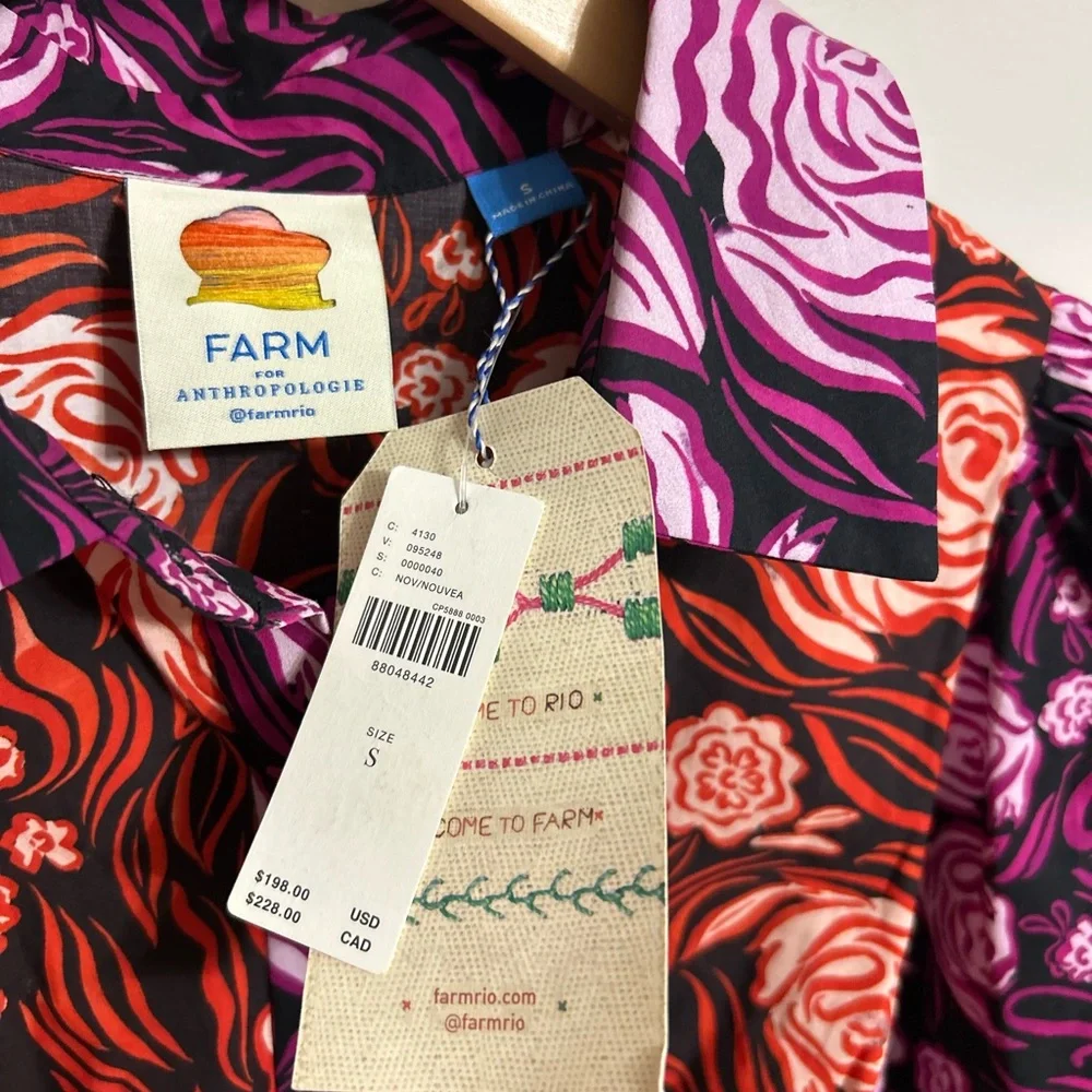 ⭐️NWT Farm Rio roses dress multicolor⭐️ - Picture 7 of 7